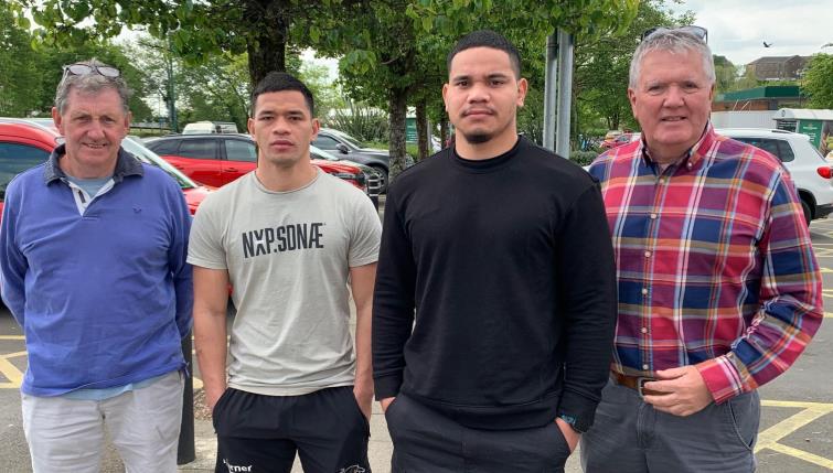 Steve John, Jetman,Crawford and Dave Richards on the Nauruans final day